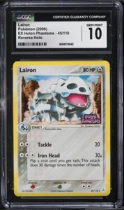 2006 Pokemon EX Holon Phantoms Reverse Holo Stamped Lairon #45 CGC 10 GEM MINT - Picture 1 of 1