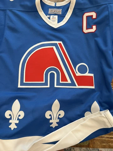 Joe Sakic Quebec Nordiques Jersey 44 CCM Vintage Fight Strap Ultrafil Light Use Cover
