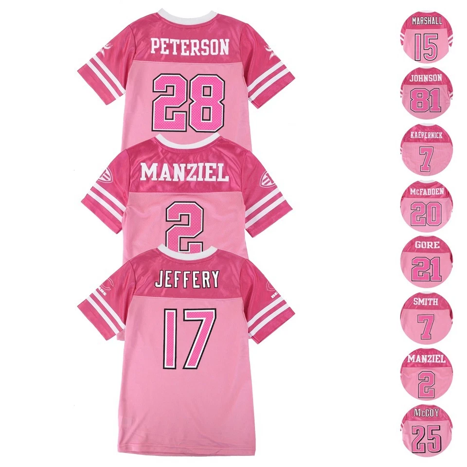 NFL Mid Tier Replica Pink Toddler Youth Jersey Collection Girls Sizes (4-16) - Image 1 of 1