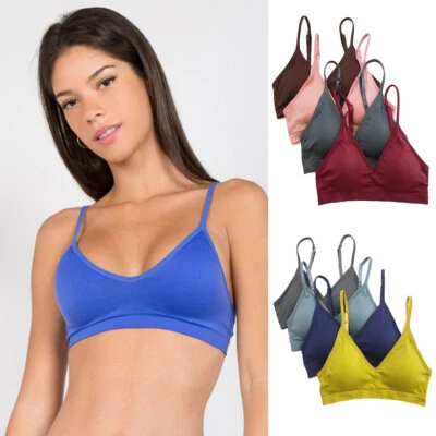 Anemone Basic Seamless Wireless Longline Adjustable Removable Pads Bralette Bra - Image 1 of 4