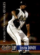 2005 Rancho Cucamonga Quakes Grandstand 6 Justin Dowdy San Diego California Card