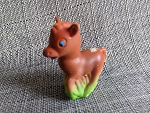 Vintage 70s Rubber Squeak Toy Anthropomorphic Cow Taiwan calf horse 2.5" - Picture 1 of 8