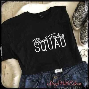 BLACK FRIDAY SQUAD Black T-shirt - Picture 1 of 7