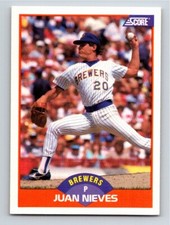 1989 Score Juan Nieves Milwaukee Brewers #410