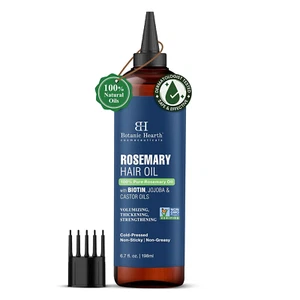 100% Pure Rosemary Oil for Hair Growth (6.7 Fl Oz) Infused with Biotin, Jojoba & - Picture 1 of 12