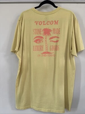 Volcom Modern Fit 100% Cotton T-Shirt Men's size XLarge Yellow Short Sleeve - Image 1 of 4