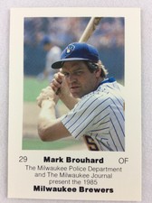 1985 Milwaukee Brewers Police Baseball Card #29-Mark Brouhard