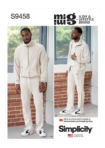 S9458 Mens Knit Jacket and Pants Sizes XS-XL Simplicity Pattern - Picture 1 of 7