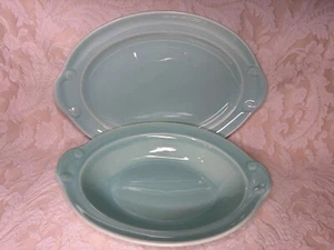 TS&T LuRay Grün Pastelltöne 10" Gemüse Servierschüssel 11,25" Platte Taylor Smith - Bild 1 von 15