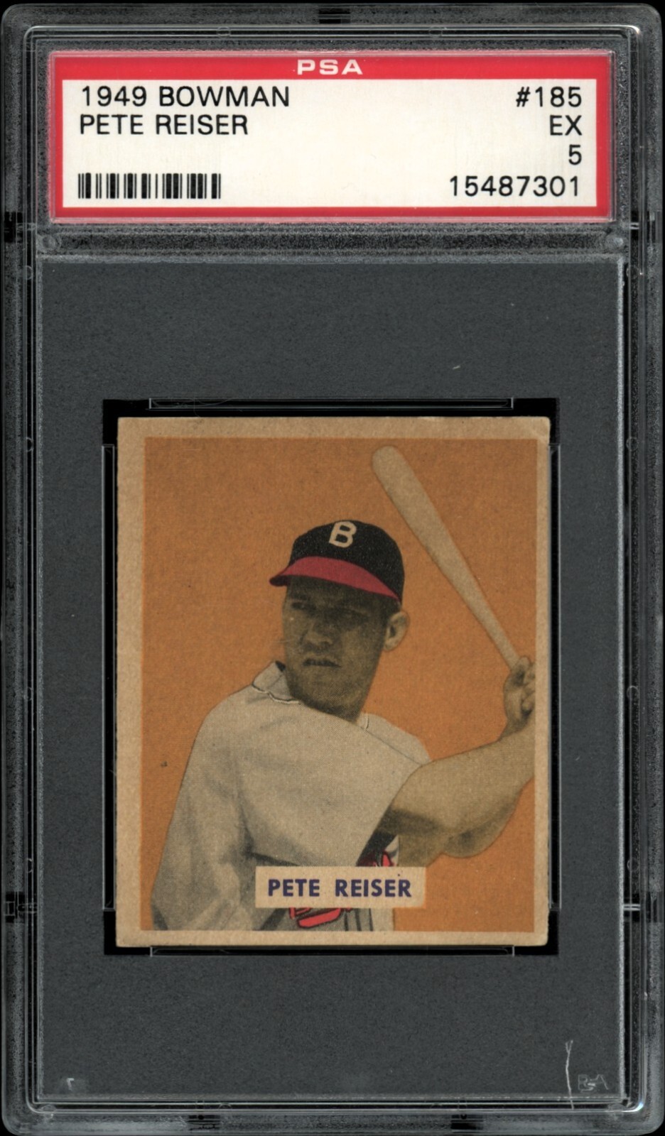 1949 Bowman #185 Pete Reiser  PSA 5 EX