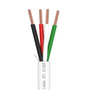 Speaker Wire 14Awg 4C 500Ft White | Cl3R, Ofc | Bare Copper 4047-N - Picture 1 of 1