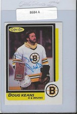 Doug Keans 1986 OPC Autograph #22 Bruins