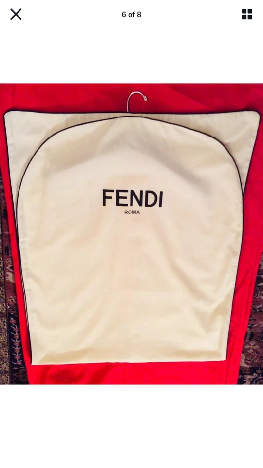 Подлинная хлопковая сумка для одежды FENDI Roma/для путешествий/хранения 25 дюймов x 62 дюйма - Изображение 1 из 4