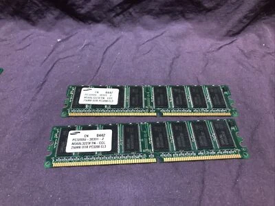 2x SAMSUNG PC3200U-30331-Z M368L3223FTN-CCC 256MB DDR PC3200 CL3 RAM - Image 1 of 4