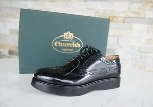 Church's Size 36 Budapester Lace-up Shoes Platform Black New Former RRP 560 € - Picture 1 of 7