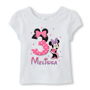 Minnie Mouse Birthday Iron On, Personalized Minnie Mouse Fabric Transfer - Picture 1 of 1