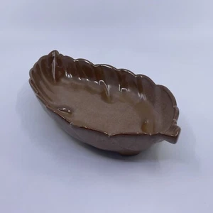 Frankoma Pottery #225 Leaf Tray in Brown - Picture 1 of 3