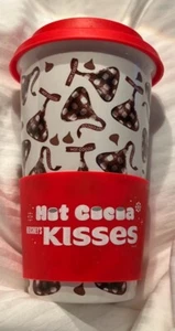 Coffee Mug Cup Tumbler Hersheys Kisses Hot Cocoa Ceramic Silicone Sleeve & Lid - Picture 1 of 3