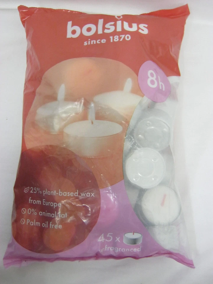 Bolsius 8 horas de fuego Tealights Pk 45 Foto 1 de 1