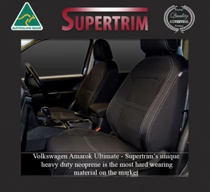 FRONT FB+MP & 2nd Row Seat Cover Fit 2017 AMAROK V6 ULTIMATE Neoprene Waterproof - Picture 1 of 12