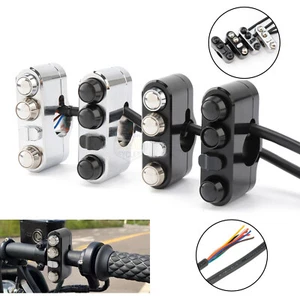 1" Motorycle Handlebar Turn Light Horn Control Switch For Harley Dyna Cafe Racer - Bild 1 von 17
