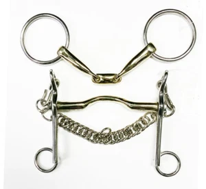 Weymouth (double bridle) Revolving Curb bit set - DISCONTINUED/CLEARANCE - Picture 1 of 3