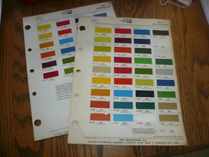 1976 1975 Volkswagen Ditzler Color Chip Paint Samples - Two Years - Picture 1 of 1