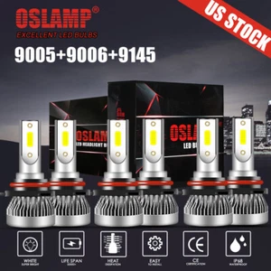 For Chevy Silverado 1500 2500 HD 2003-2005 2006 LED Headlights Hi/Low+Fog Lights - Picture 1 of 17