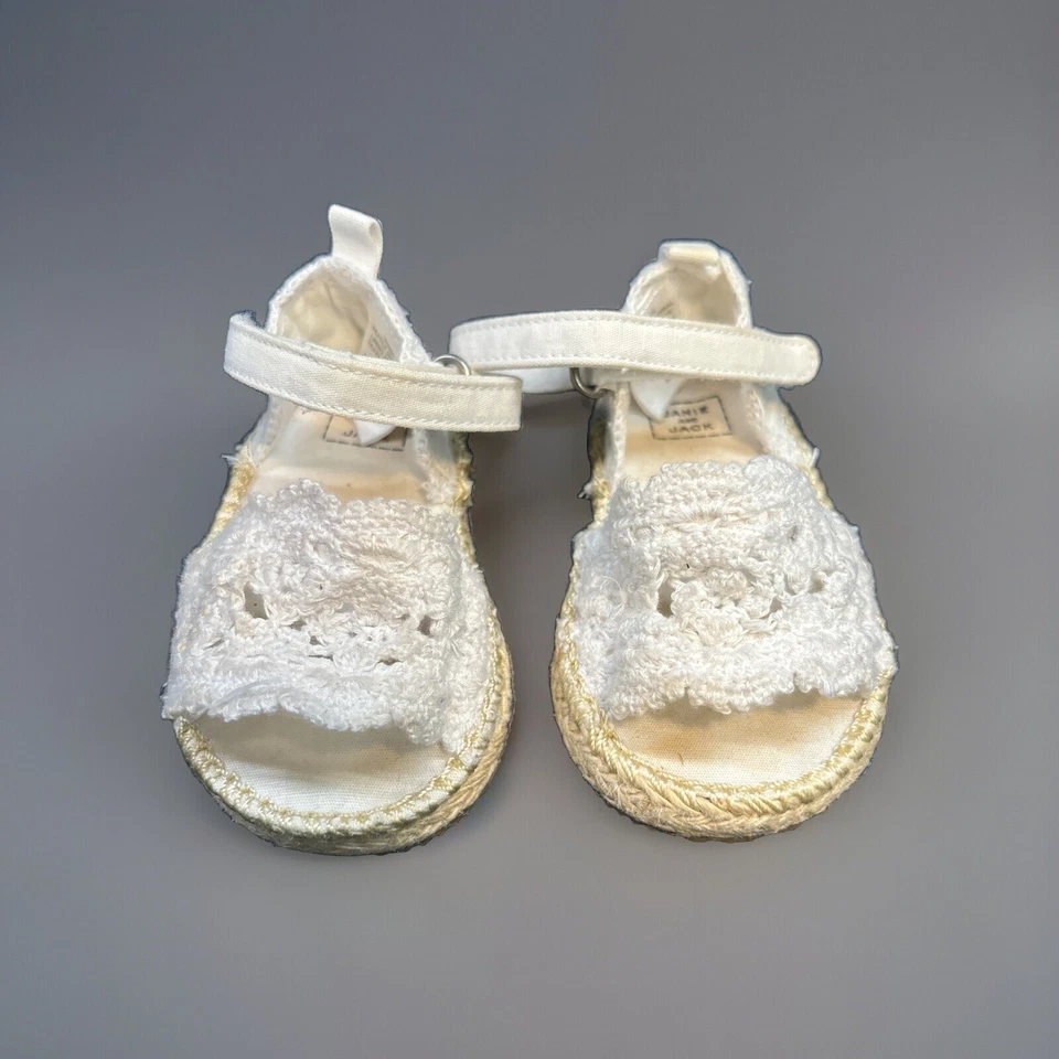 Sandalias JANIE AND JACK Tejidas Blancas Talla 2 Infantil Foto 1 de 4