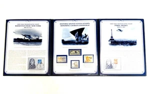 PCS 1927 CHARLES LINDBERGH 75° anniversario solo volo transatlantico libro francobolli - Foto 1 di 5