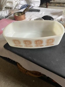 Federal Glass Company Sunflower Dish Rectangle Pattern Vintage - Picture 1 of 6