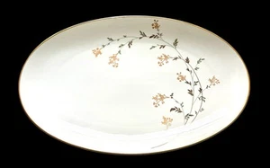 "Plato para servir ovalado de porcelana Noritake Andrea 14"" marfil fina china 5524 usado en excelente estado" - Imagen 1 de 5