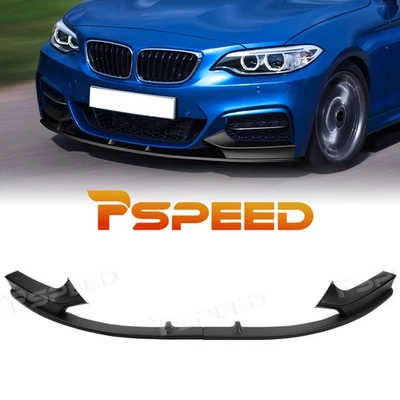 Labio de alerón de parachoques delantero negro mate para BMW serie 2 F22 F23 M Sport 2014-2021 Foto 1 de 4