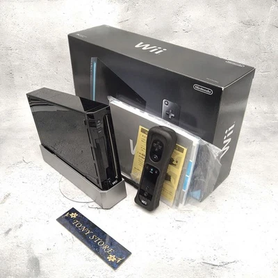 Nintendo Wii RVL-S-KJ, schwarze Spiele-Heimkonsole, komplette Box, Japan... - Bild 1 von 4