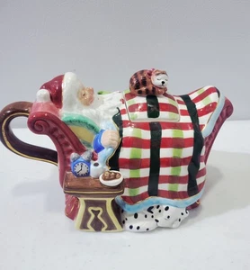 Waterford Holiday Heirlooms Sleeping Santa Teapot Christmas EUC - Picture 1 of 6