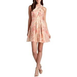 Vince Camuto Womens Pink Metallic Jacquard Cocktail And Party Dress 10 BHFO 0119 - Picture 1 of 2
