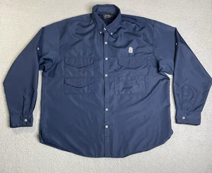 Leones Del Caracas Baseball Button Down Hemd Herren XL Blau Langarm Utility - Bild 1 von 24