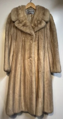 Vintage Beige palomino mink coat size small Plainfield Fur Shop NJ - Image 1 of 4