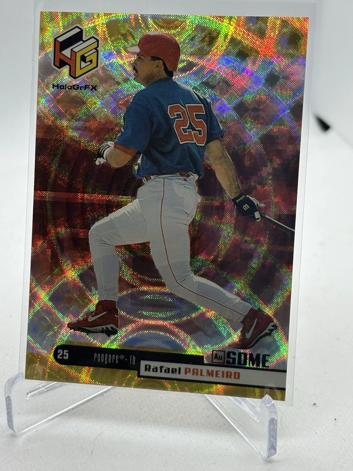 1999 Upper Deck HoloGrFX - Rafael Palmeiro AuSOME variation Rangers Baseball - Image 1 of 1