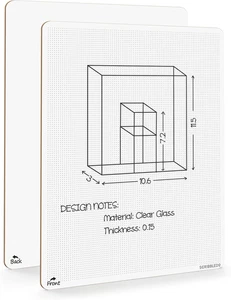 Double-Sided Dotted Dry Erase Graph Whiteboard 9" x 12 - Picture 1 of 12