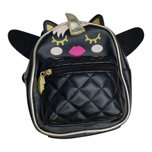 Luv Betsey Johnson Quilted Backpack Unicorn Winged Mini Bag Purse Very Good Cond - Picture 1 of 11