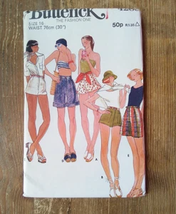 4289 Zip Front Shorts in 5 Styles Size 16 Used Vintage Butterick Sewing Pattern - Picture 1 of 2