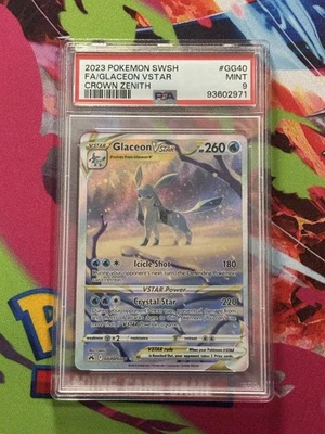 Pokemon Glaceon VSTAR Crown Zenith Galarian Gallery Full Art #GG40 PSA 9 Mint - Image 1 of 2