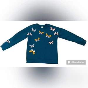 Hanna Andersson Butterfly Sweatshirt Girl’s Size 10 (130 CM) Embroidered - Picture 1 of 7