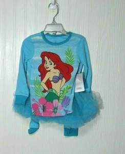 Disney Store The Little Mermaid Tutu Pajamas 3 Piece Set Size 3 NWT - Picture 1 of 4