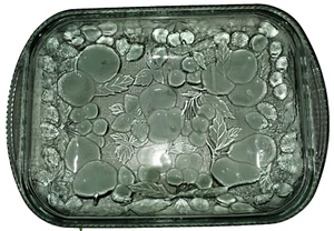 Vintage Libby Obstgarten Obst Grün Glas Kasserolle 10"X 14" Ofenfest Backform 3D - Bild 1 von 7