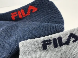 FILA Socks - Men's FILA Blue Gray NO SHOW Socks -6 PACK. $36 MSRP 🎾 - Picture 1 of 11