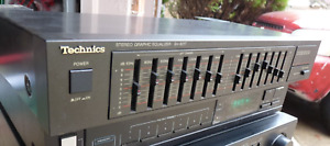 Technics SH-8017 Vintage 7 Band Stereo Graphic Equalizer/w Cables Japan