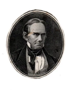 American BNC 'Henry Clay' Proof on India on Card Intaglio 1800s - Picture 1 of 3