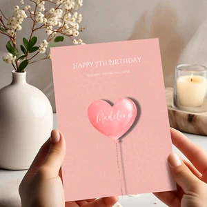 Tarjeta de cumpleaños personalizada para hija, nieta, hermana, amiga - Imagen 1 de 7